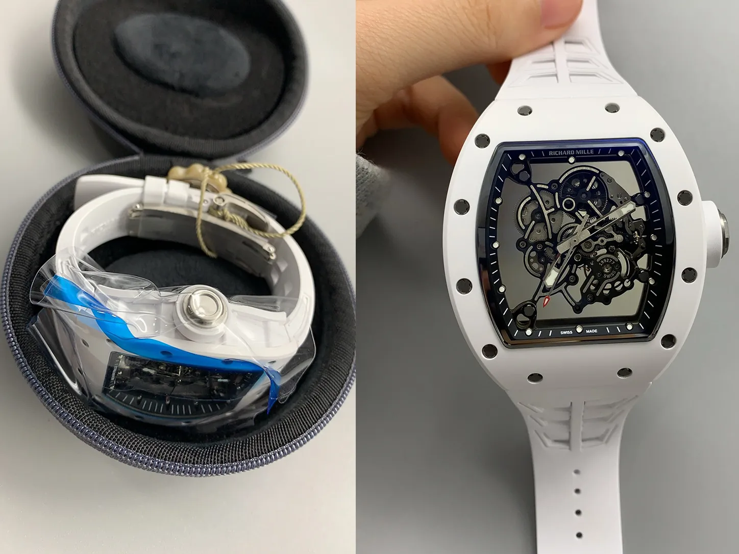 UMI Richard Mille RM 055 White Ceramic Skeleton Dial