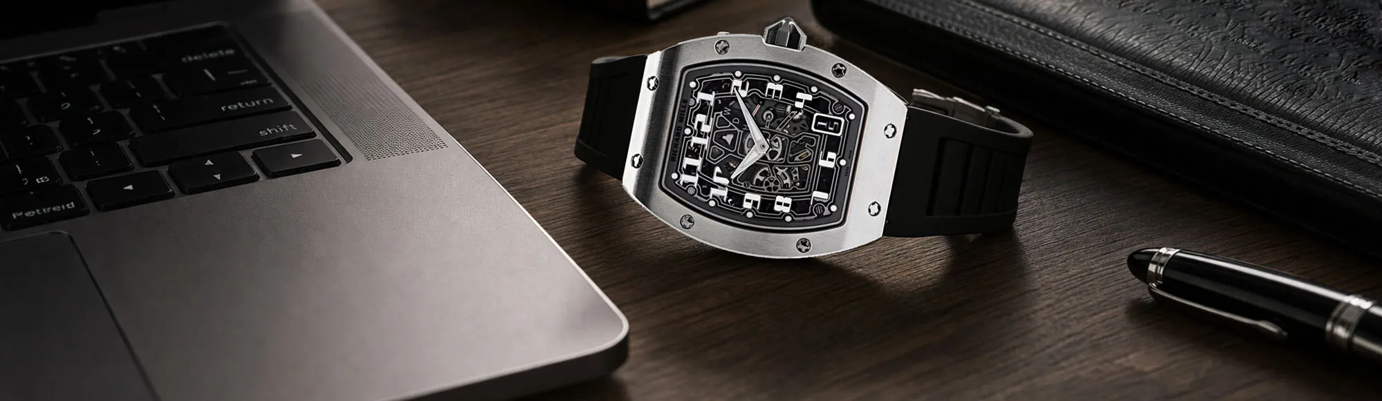 Richard Mille RM010 inspired skeleton watch luxury men's watch