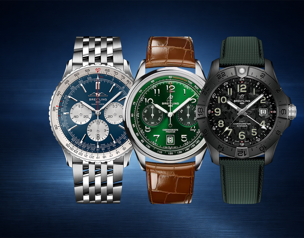 Stainless steel fabric and leather strap watches