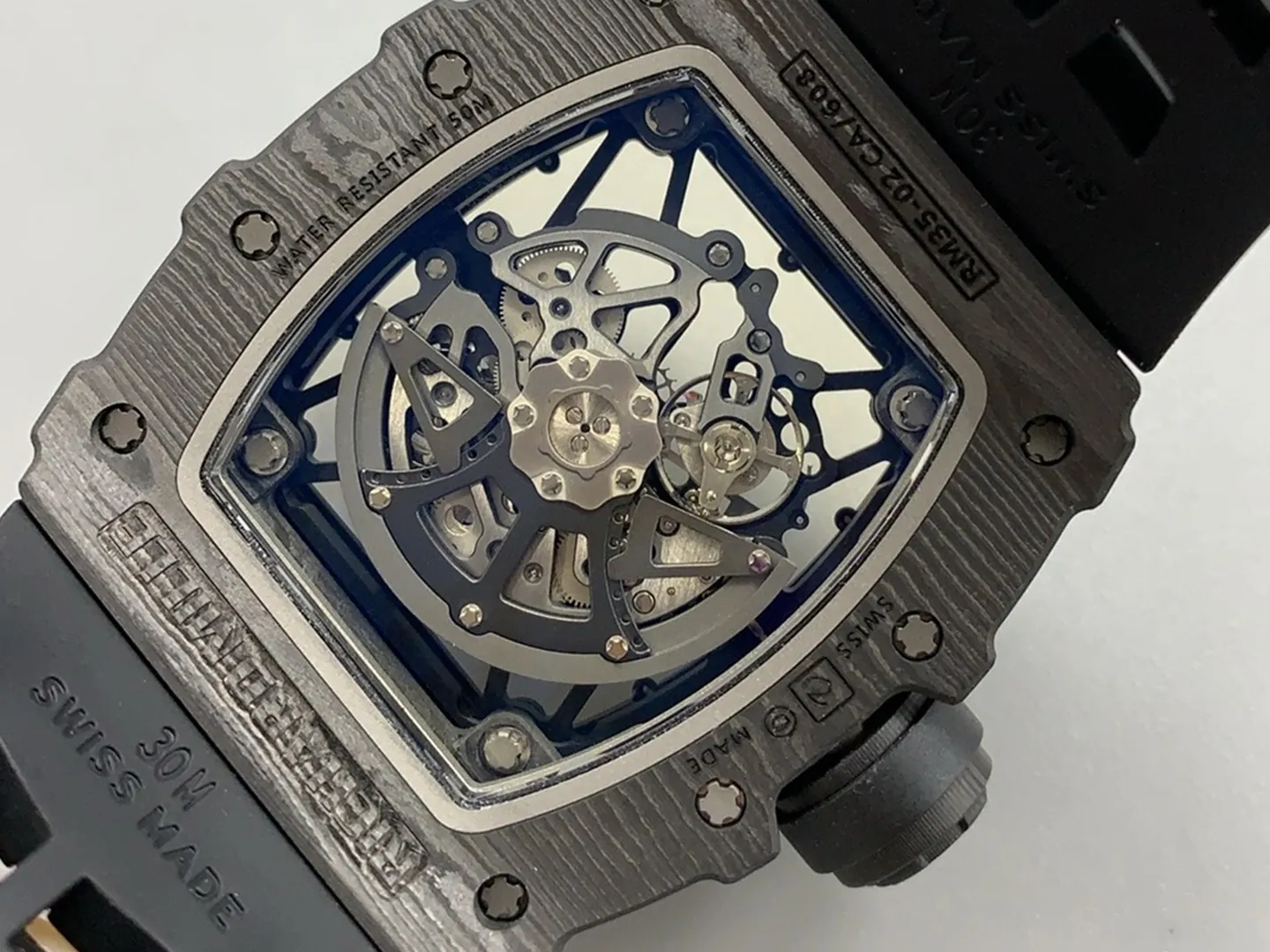 RM 35-02 Rafa Carbon TPT Skeleton Watch