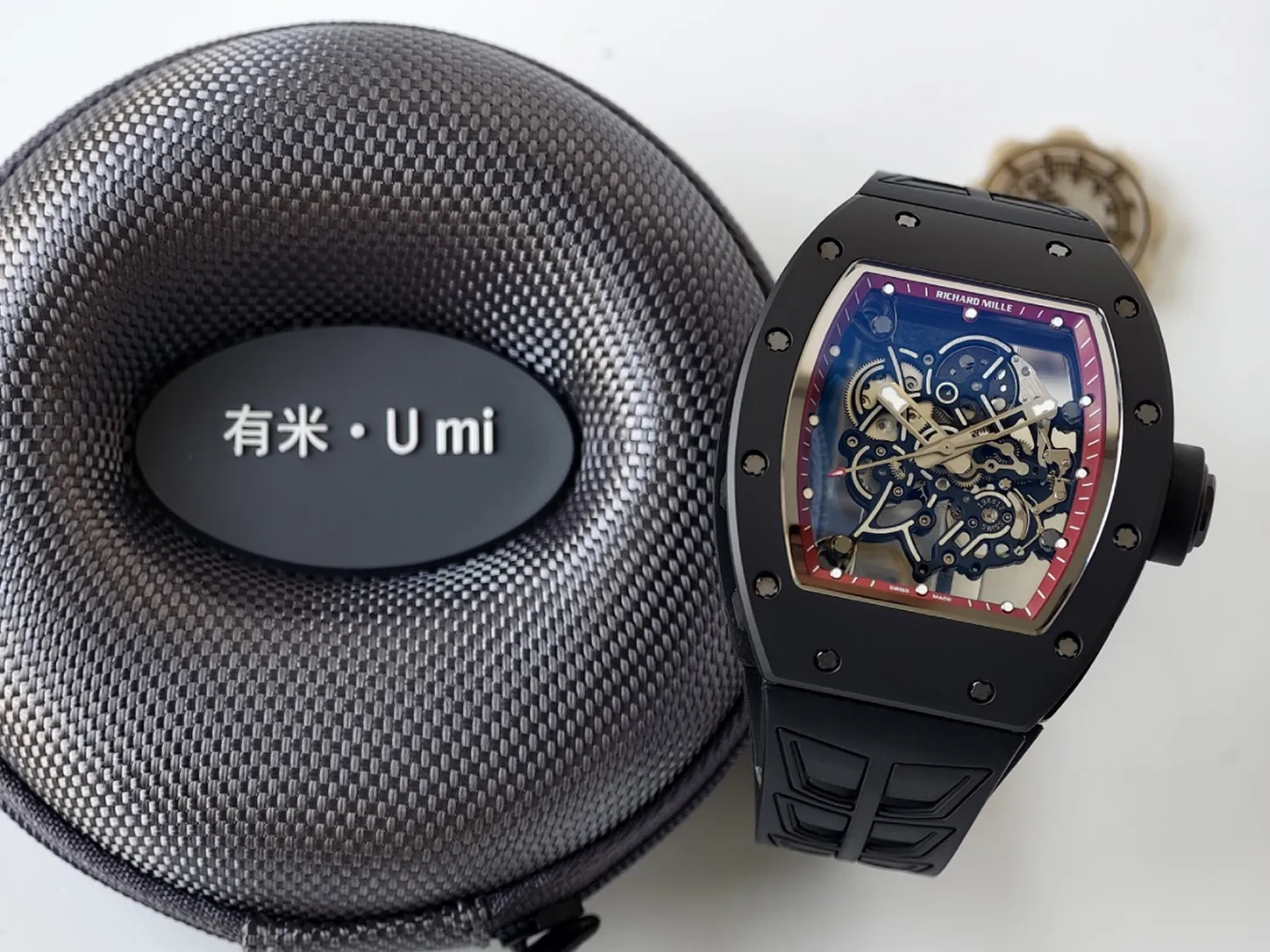 UMI Richard Mille RM055 Bubba Watson Black Ceramic Red Flange