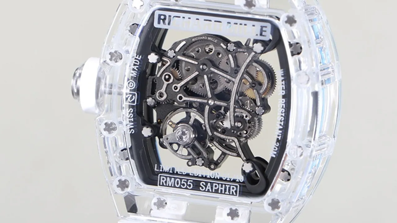 Richard Mille RM 055 Sapphire Crystal Super Clone RMUL2 manual movement