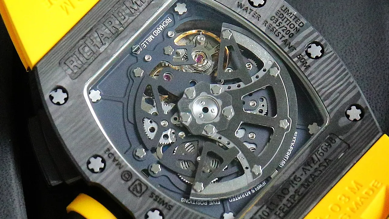 Richard Mille RM 011-FM Yellow Storm Super Clone 7750 automatic 