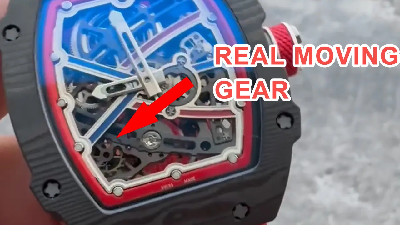 Richard Mille RM 67-02 Super Clone Real Moving Gear at 7 o'clock True Rotor Visible Skeleton Dial