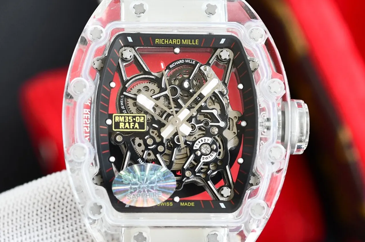 Replica Richard Mille RM 35-02 Rafael Nadal carcasă transparentă