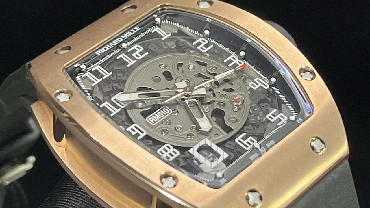 Richard Mille RM 010 Rose Gold Skeleton Super Clone - Excellent Detail