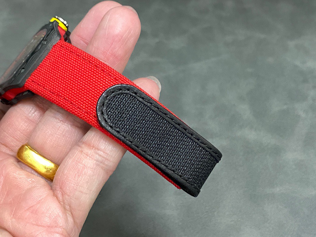 Richard Mille RM67 Series RM67-02 Red Textile Strap Black Lining Detail View Velcro Strap Ultra Lightweight Luxury Watch