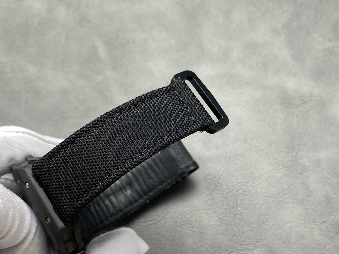 Richard Mille RM67-02 V4 47mm Black Woven Strap Buckle Detail View