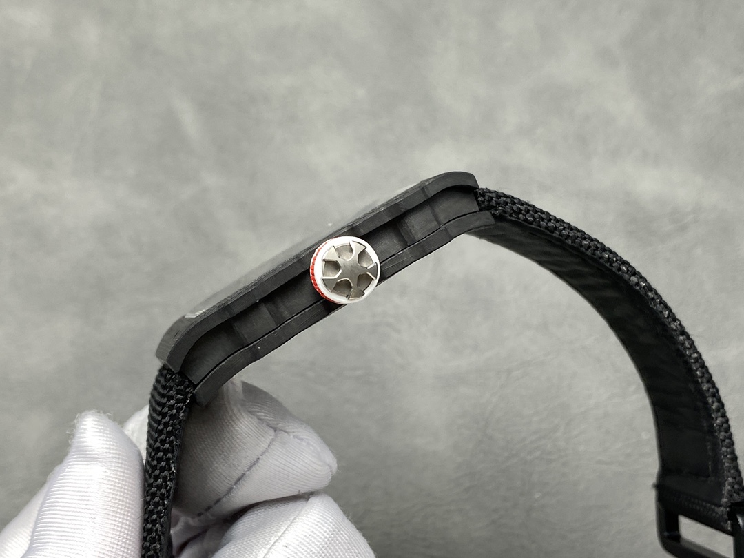 Richard Mille RM67-02 V4 47mm Black Carbon Fiber Crown Detail View