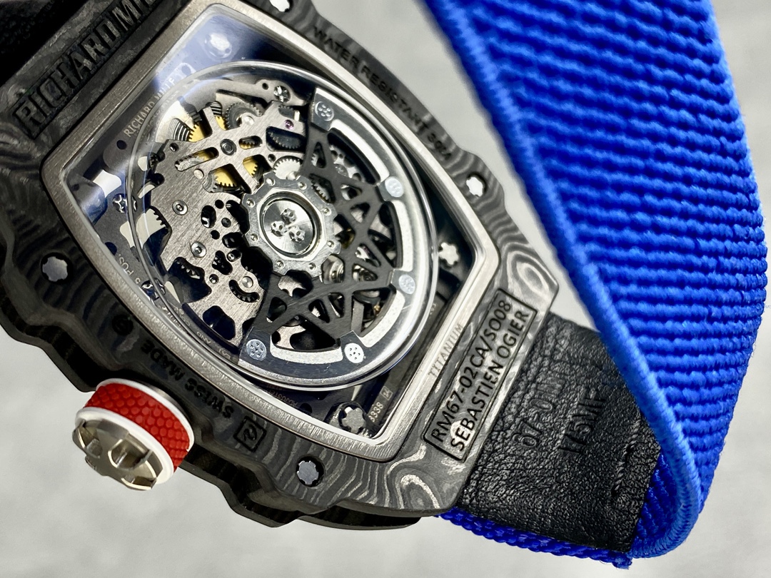 Richard Mille RM67-02 V4 Black Carbon Case Automatic Skeleton Movement Detail View