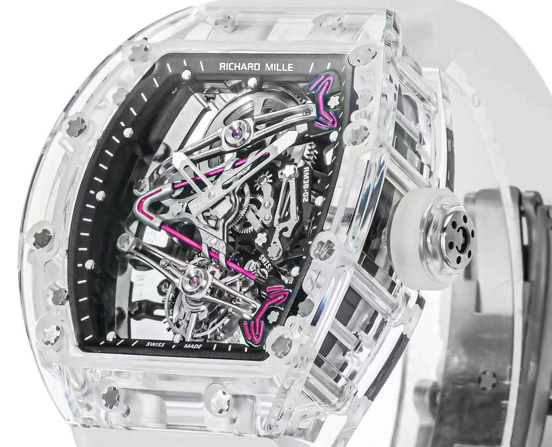Richard Mille RM38-02 Tourbillon Transparent Case Side Angle Dial View