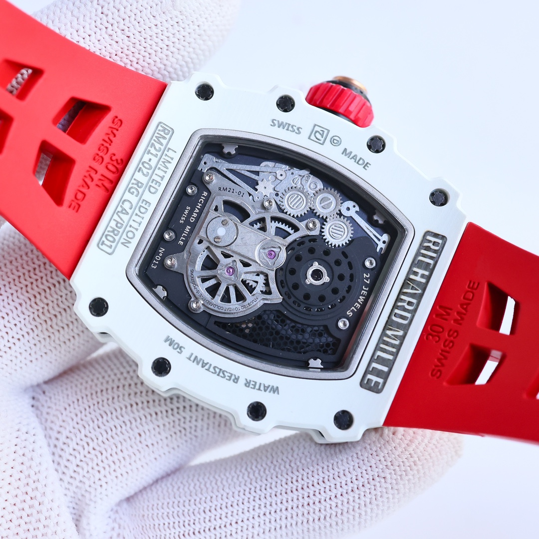 Richard Mille RM21-02 Tourbillon Aerodyne Swiss Movement Skeleton Caseback Detail