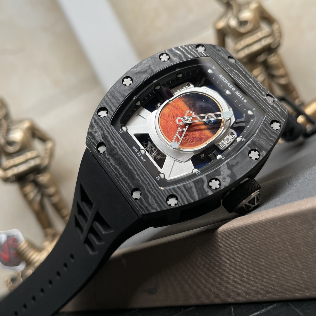 Richard Mille RM 52-05 Tourbillon Pharrell Williams Carbon Case Black Side Angle View