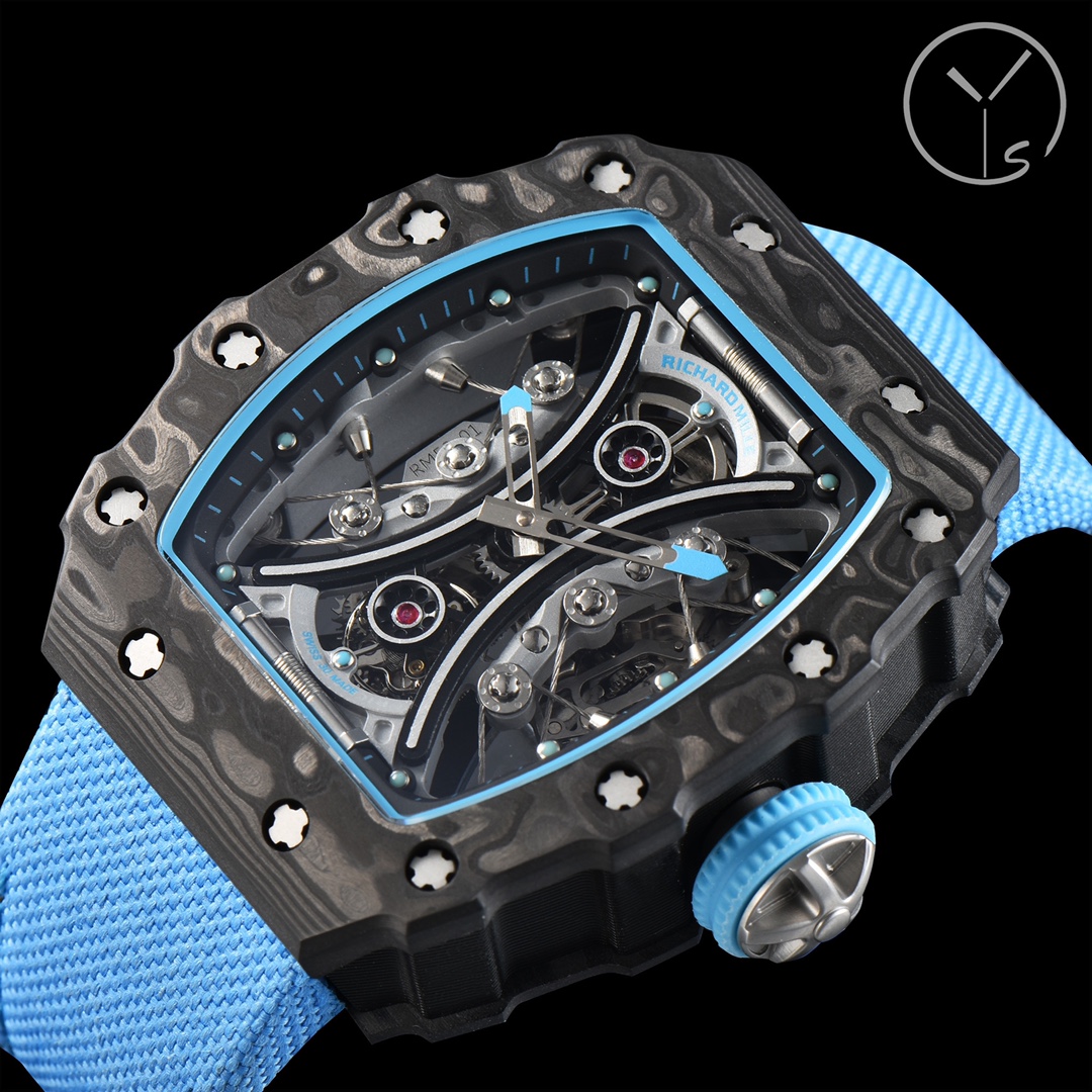 Richard Mille RM53-01 Tourbillon Carbon Fiber Case Perspective Dial Detail