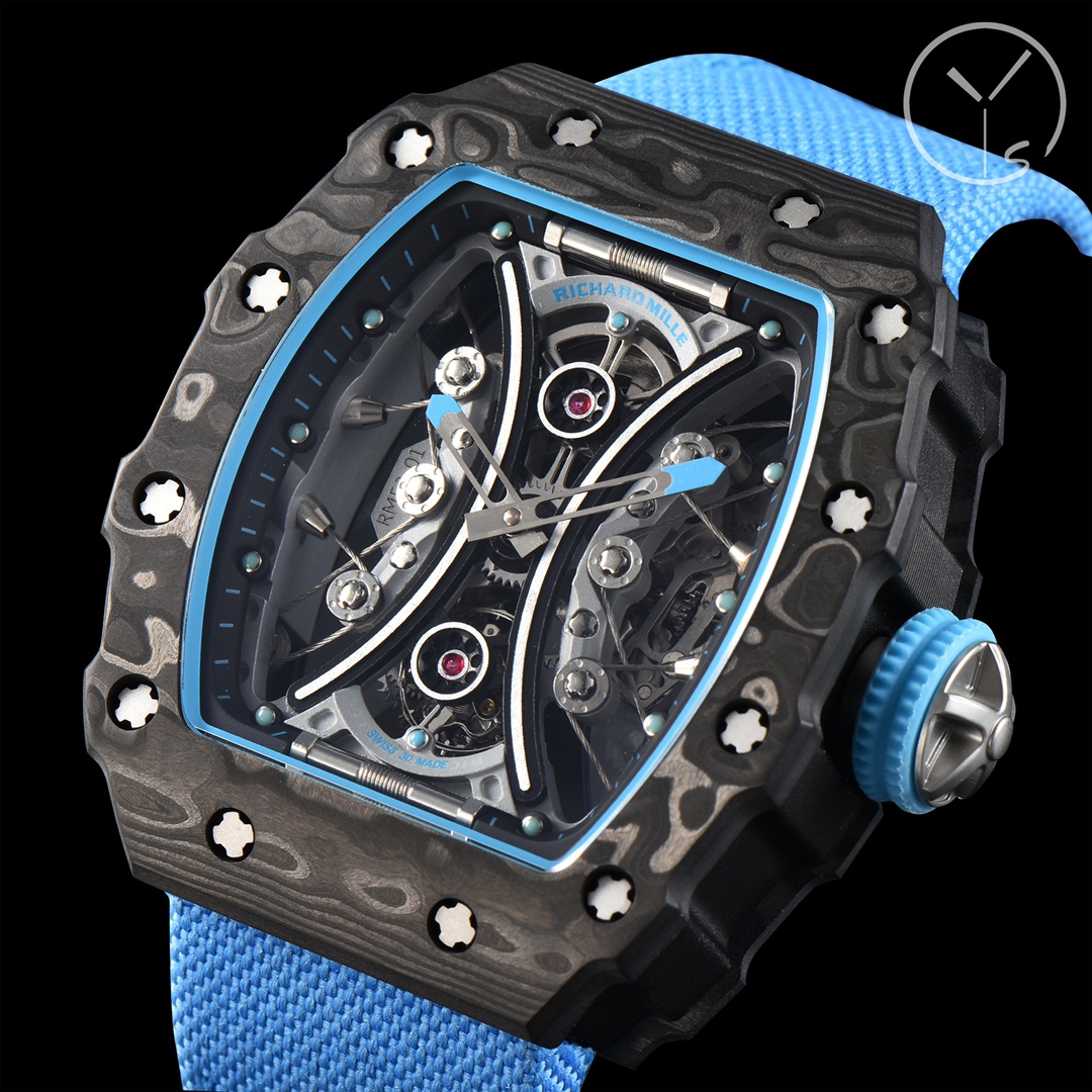 Richard Mille RM53-01 Tourbillon Carbon Fiber Case Close-Up Dial Detail