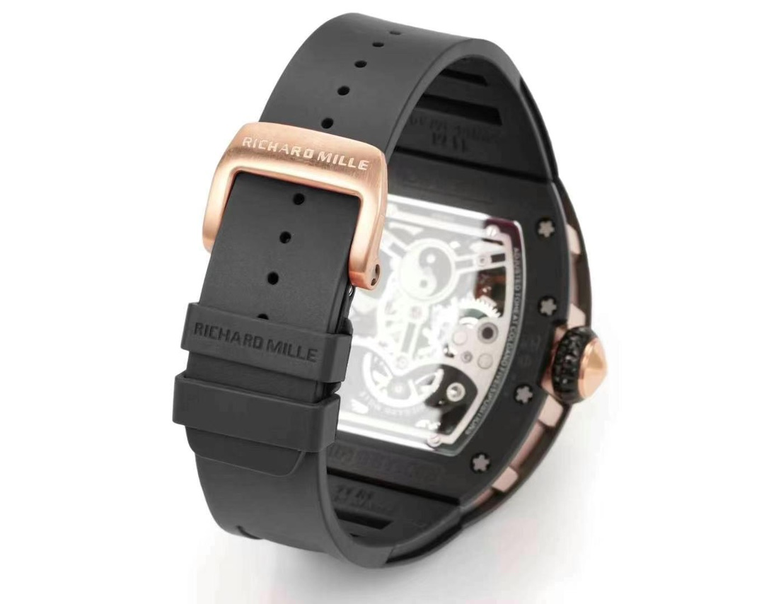 Richard Mille RM S10 Koi Tourbillon Black Strap Folding Clasp Back View