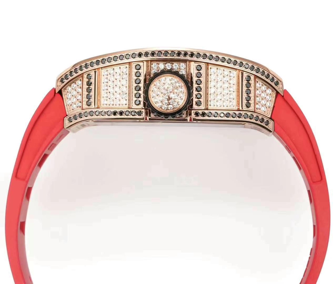 Richard Mille RM S10 Koi Tourbillon Rose Gold Diamond Case Side Profile View