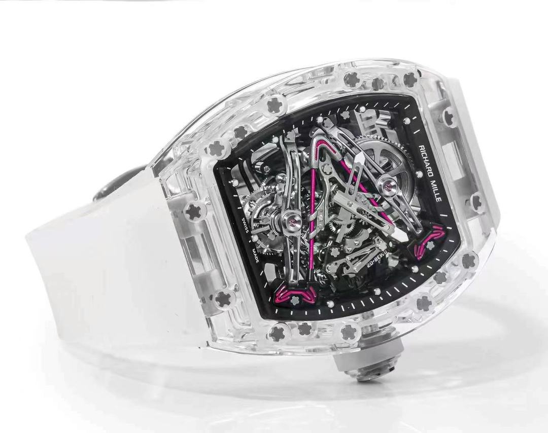 Richard Mille RM38-02 Tourbillon Crystal Case Angled Dial Detail View