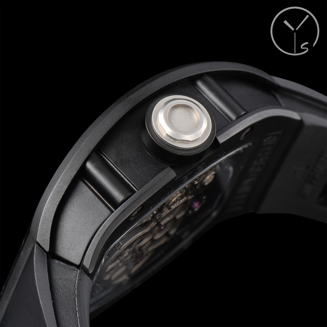 Richard Mille RM001 Tourbillon Black Case Crown Macro Detail