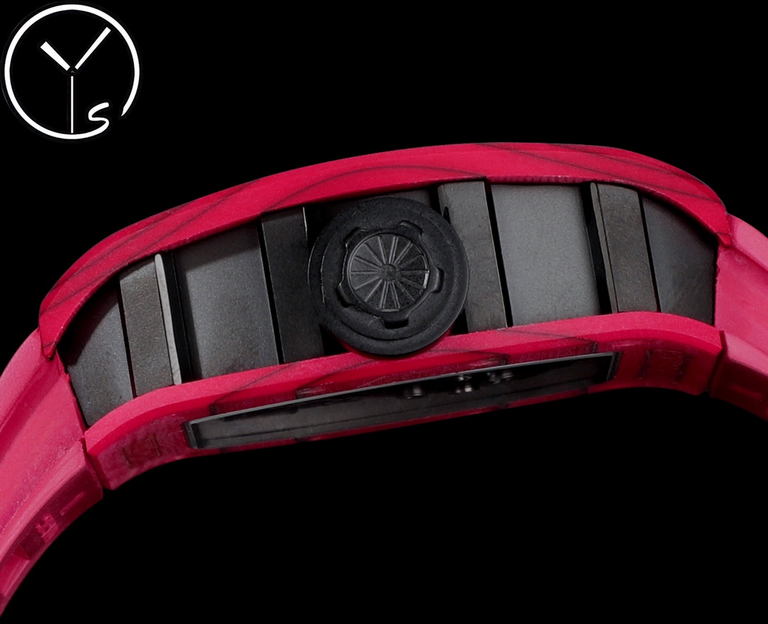 Richard Mille RM52 Tourbillon Red Ceramic Crown Side Detail