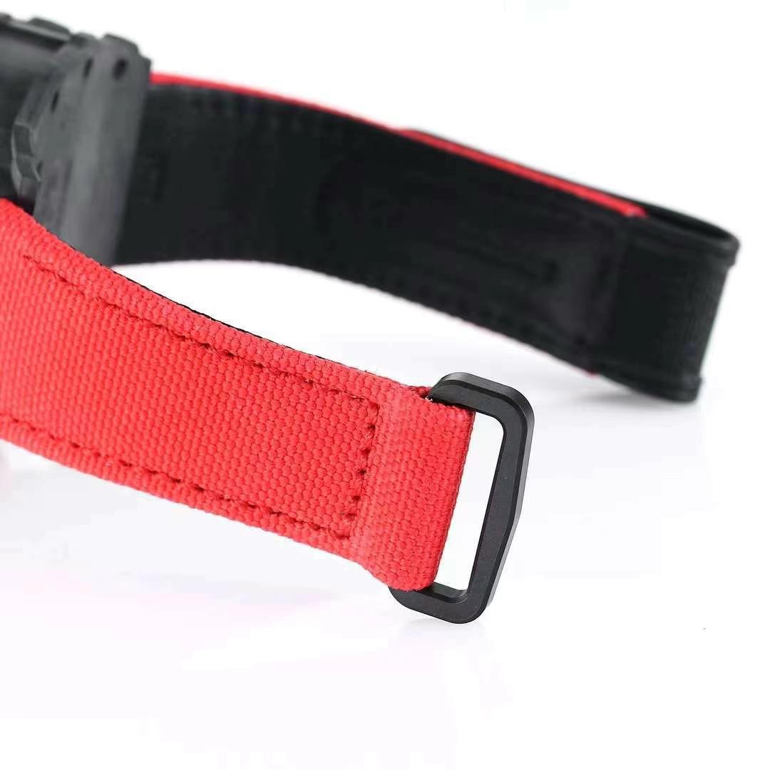 Richard Mille RM 35-01 Rafael Nadal Carbon Fiber Case Red Strap Buckle and Strap Detail
