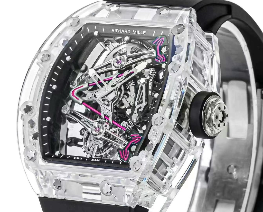 Richard Mille RM38-02 Tourbillon Transparent Crystal Case Side Perspective Detail