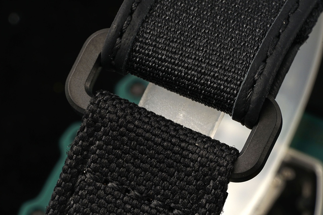 Richard Mille RM21-02 Tourbillon Aerodyne Green Carbon Case Skeleton Dial Black Fabric Strap Fabric Strap Detail View