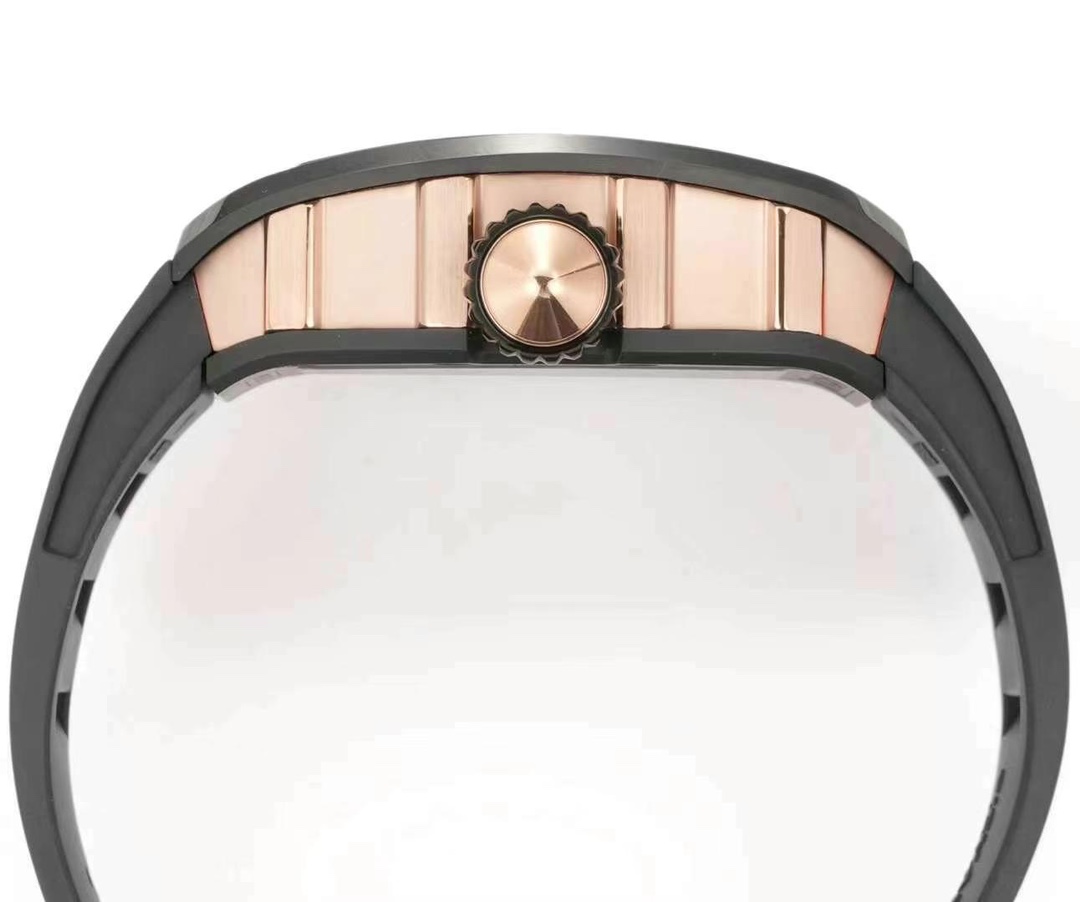 Richard Mille RM S10 Koi Tourbillon Black Case Crown Side Profile Detail View