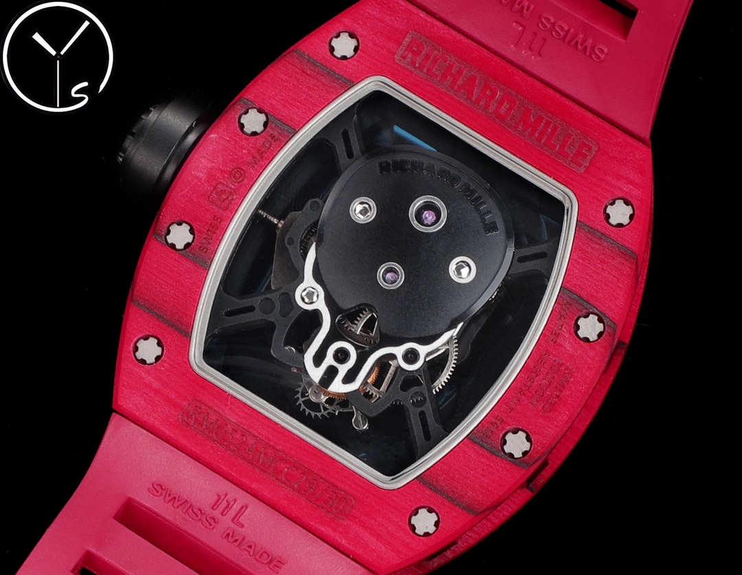 Richard Mille RM52 Tourbillon Red Ceramic Exhibition Caseback Detail