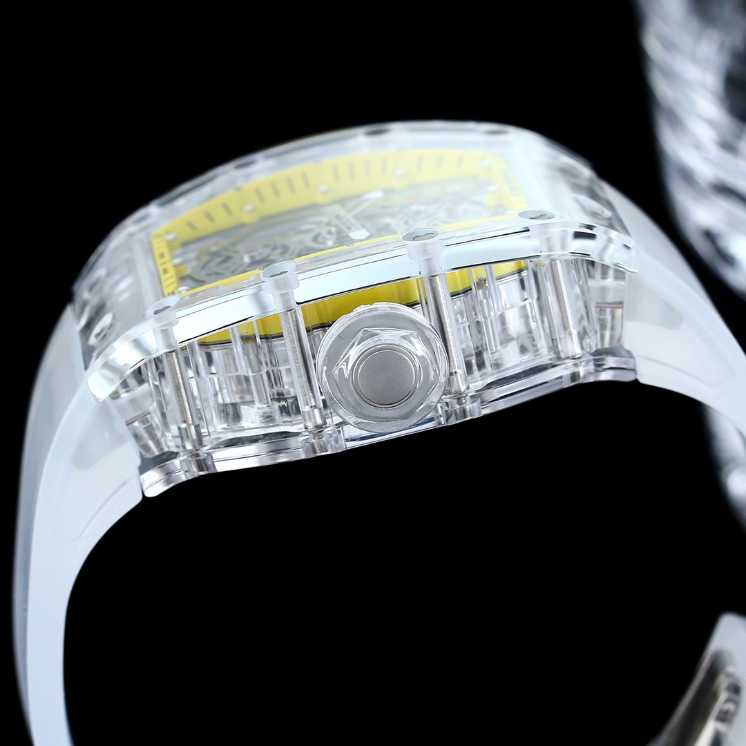 Richard Mille RM56-01 Transparent Sapphire Case Side Profile Crown Detail