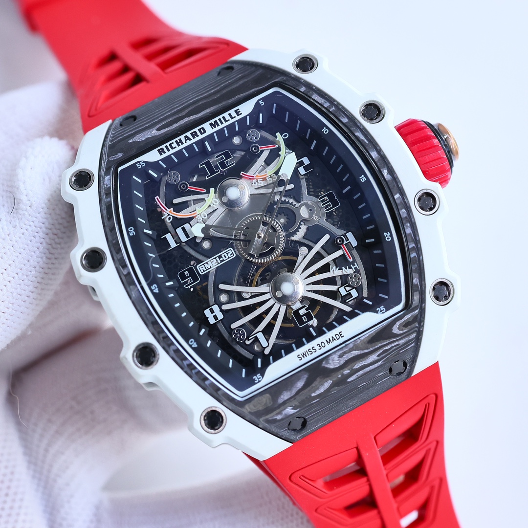Richard Mille RM21-02 Tourbillon Aerodyne White Case Angled Front View