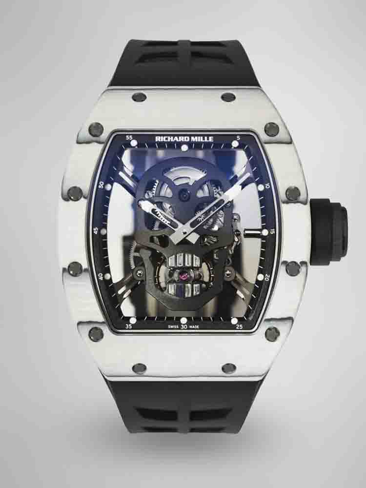 Best Swiss Replica Richard Mille RM52 Skull Tourbillon Watch with
