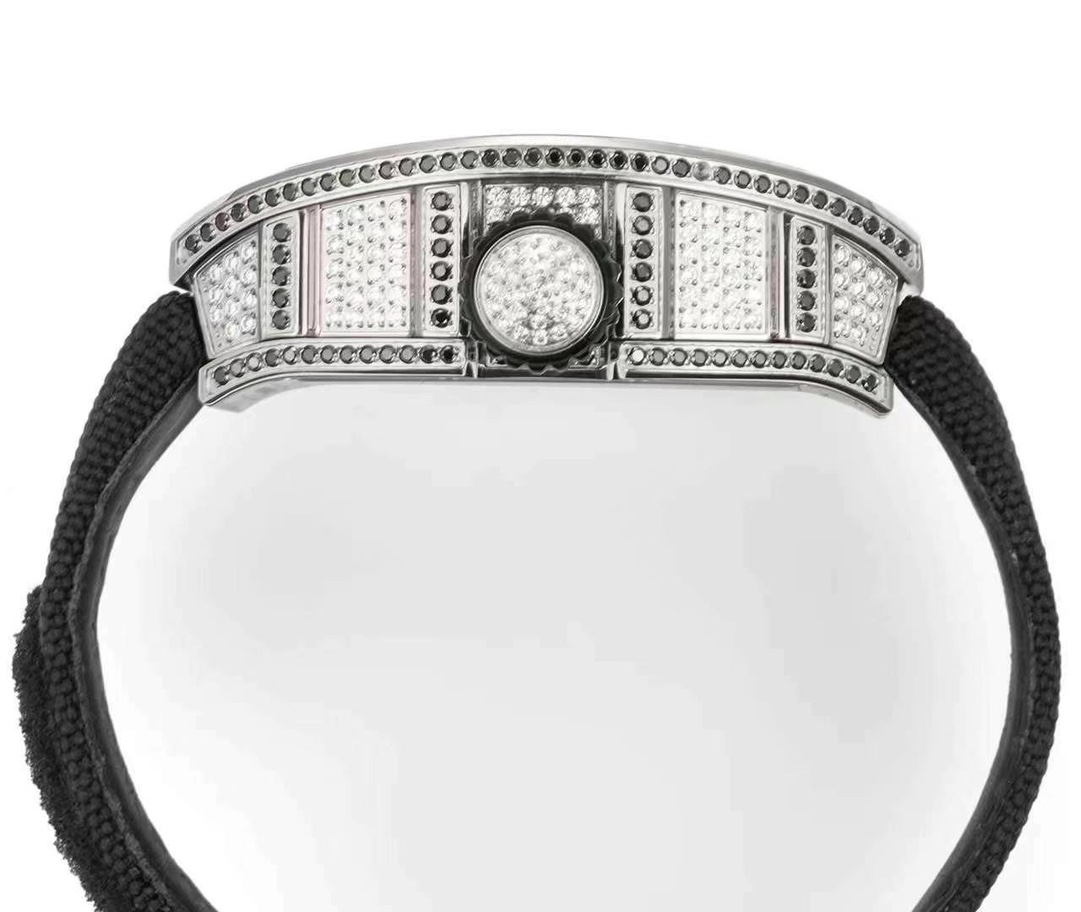 Richard Mille RM S10 Koi Tourbillon Stainless Steel Diamond Case Side Angle Detail