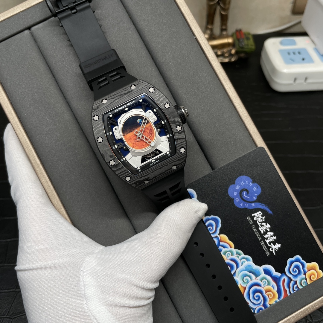 Richard Mille RM 52-05 Tourbillon Pharrell Williams Carbon Case Black Full Set Packaging View