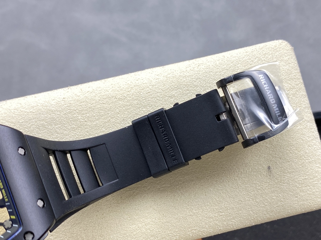 Richard Mille RM035 Rafael Nadal Americas Limited Edition Black Rubber Strap Buckle Detail
