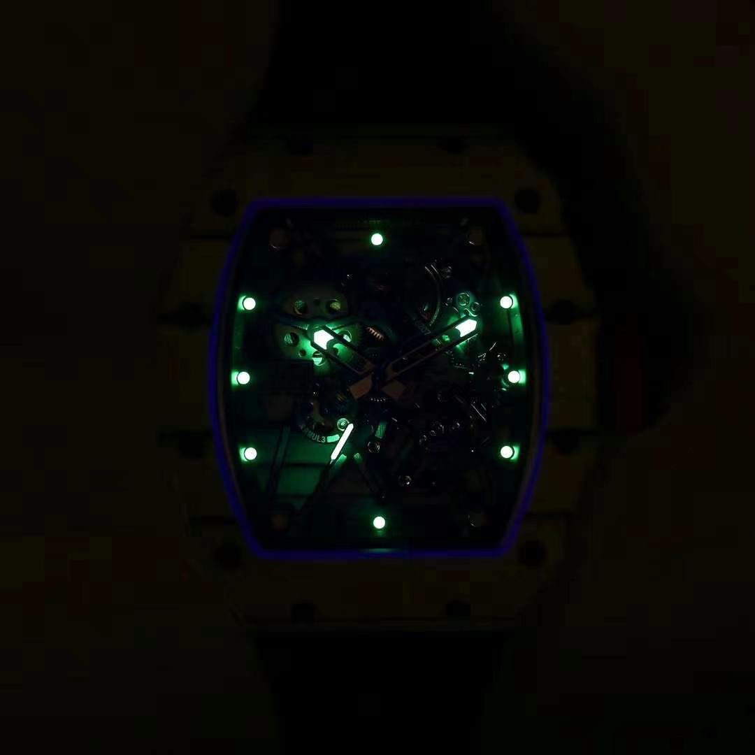 Richard Mille RM35-01 Rafael Nadal White NTPT Carbon Luminous Dial Night View