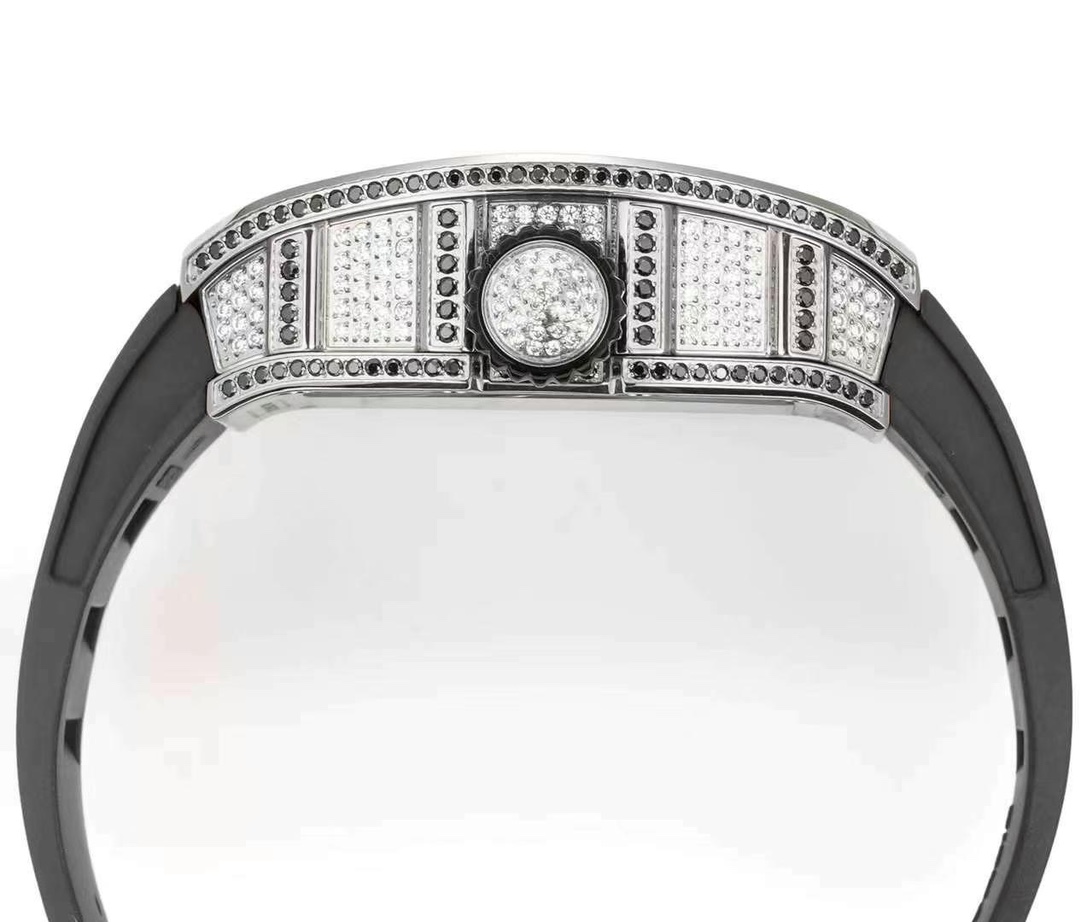 Richard Mille RM S10 Koi Tourbillon Diamond Case Side Profile Crown Detail