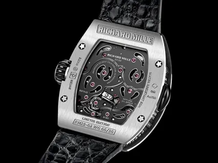 Richard Mille RM 19-02 Replica, Diamond-Set Case 3D Flower Skeleton Dial Luxury Ladies Automatic Wristwatch Back View