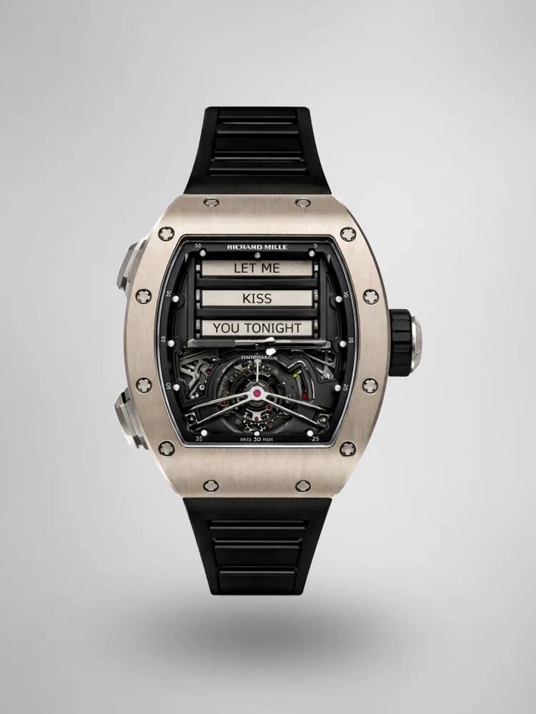Richard Mille RM 069 Replica Funny Dial Skeleton Tourbillon Black Rubber Strap Luxury Men's Watch First Image
