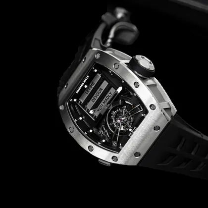 Richard Mille RM 069 Replica Funny Dial Skeleton Tourbillon Black Rubber Strap Luxury Men's Watch Right View