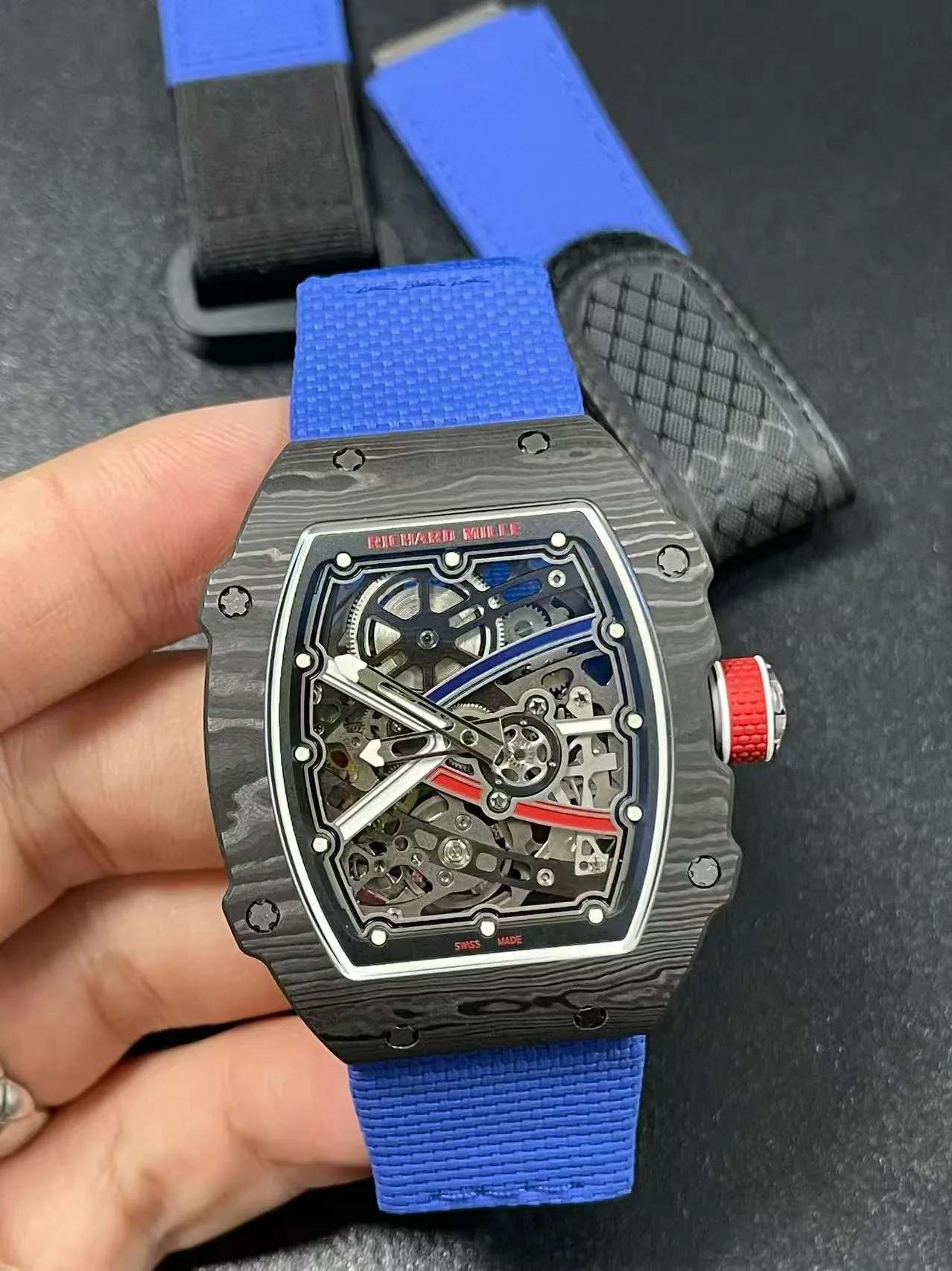 Richard Mille RM 67-02 Ultra Thin Automatic Carbon TPT Super Clone - 7.8mm - Dial Detail 2