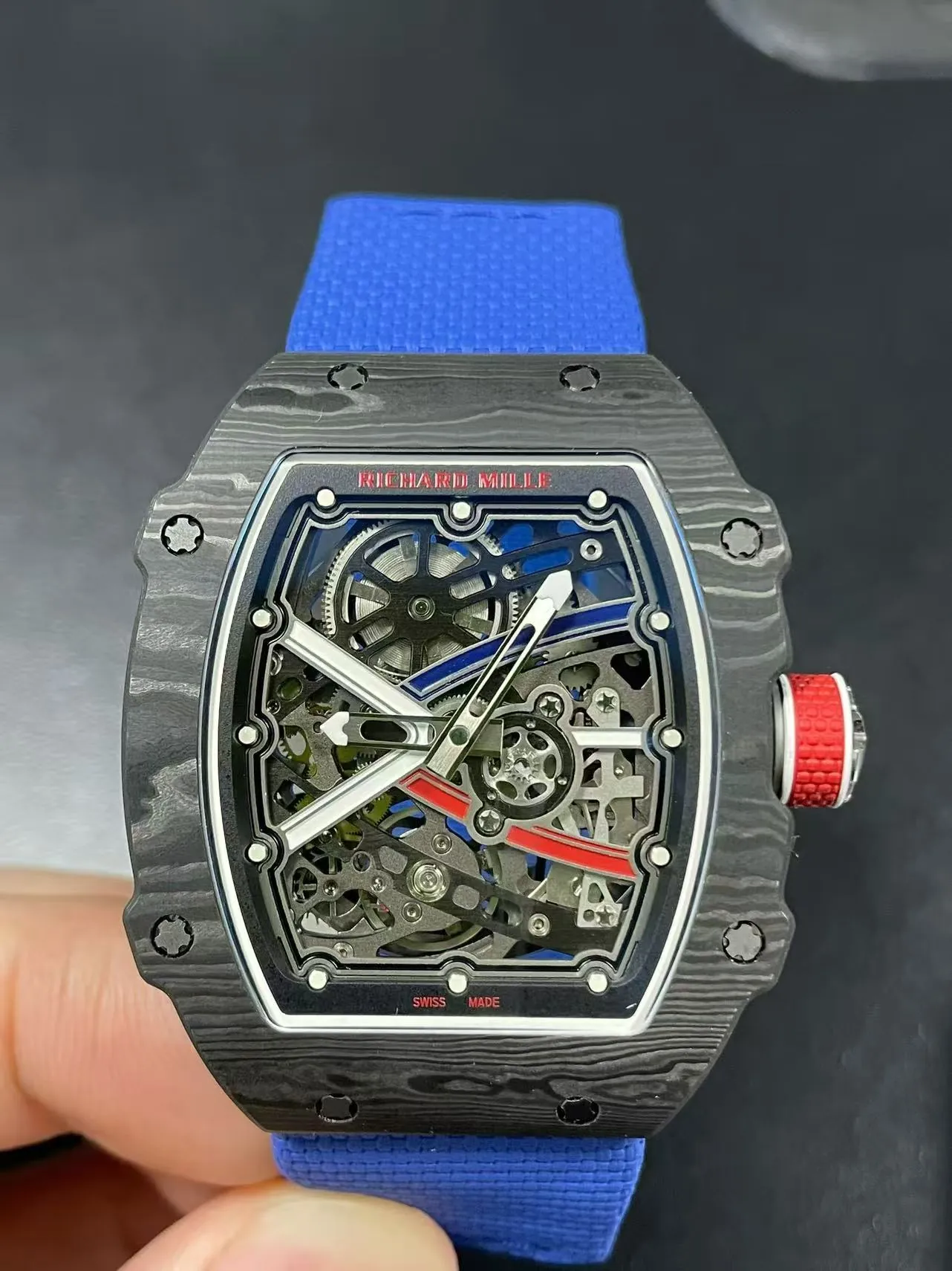 Richard Mille RM 67-02 Ultra Thin Automatic Carbon TPT Super Clone - 7.8mm - Dial Detail 3