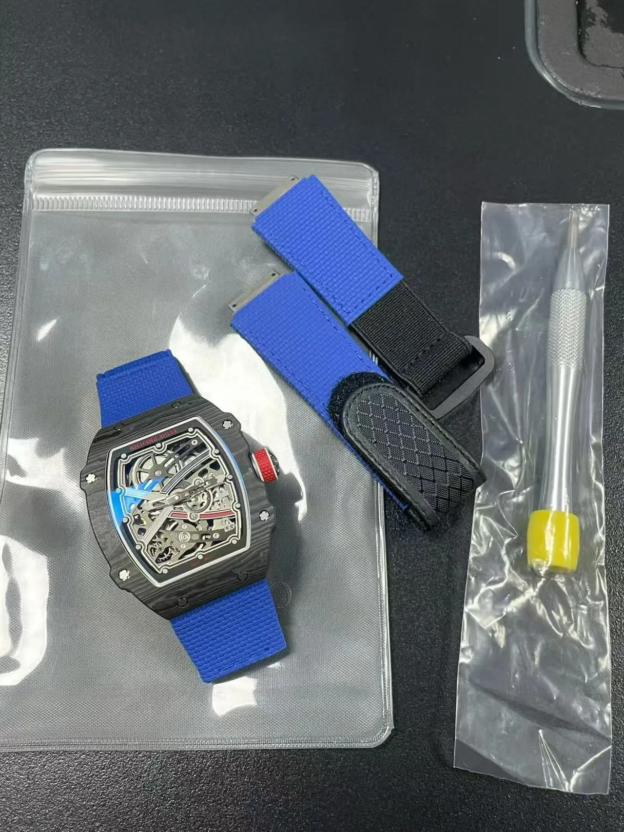 Richard Mille RM 67-02 Ultra Thin Automatic Carbon TPT Super Clone - 7.8mm - Front View 2