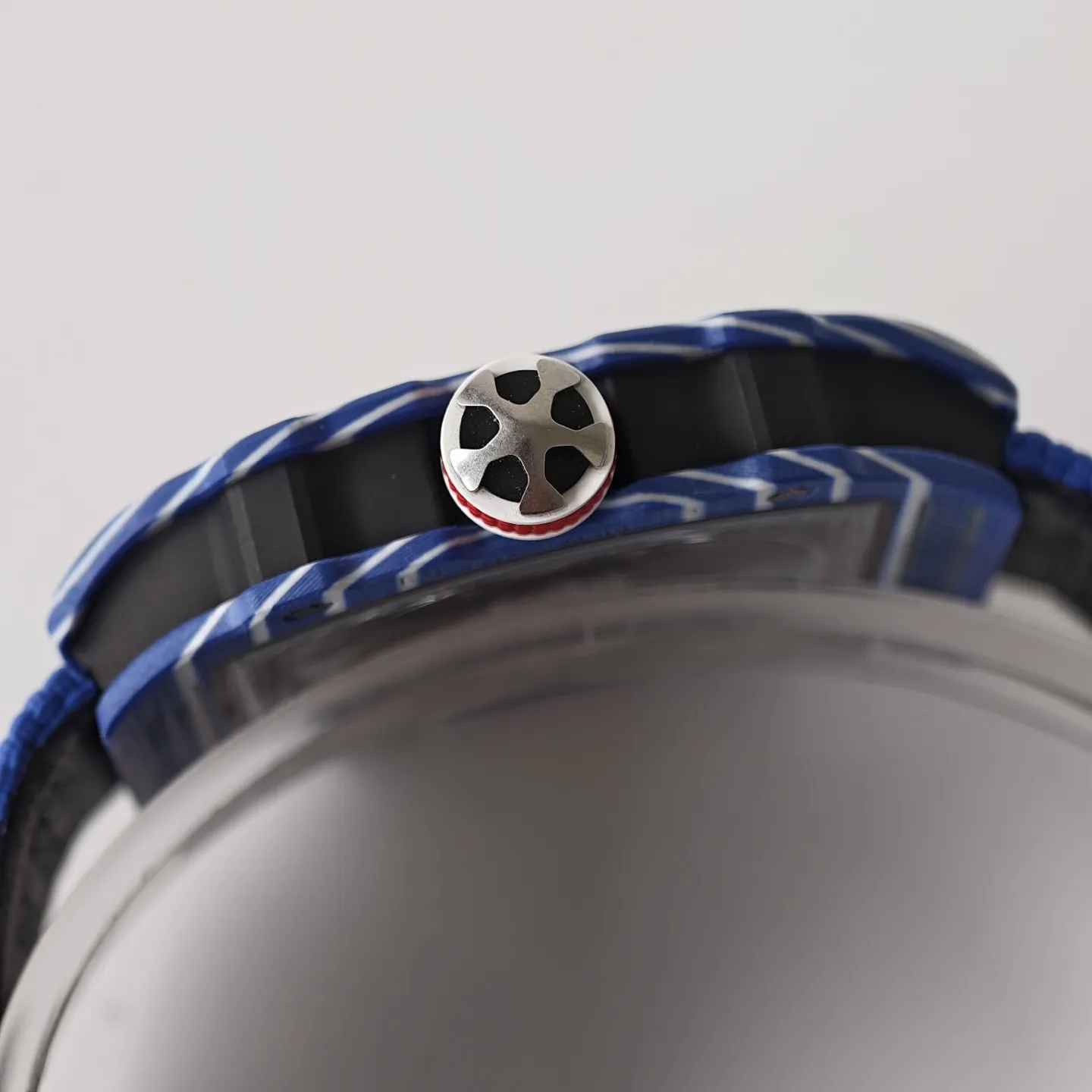 UMI RM 67-02 Fernando Alonso Blue Carbon Case Yellow Bezel Blue Fabric Strap Replica Watch Right View