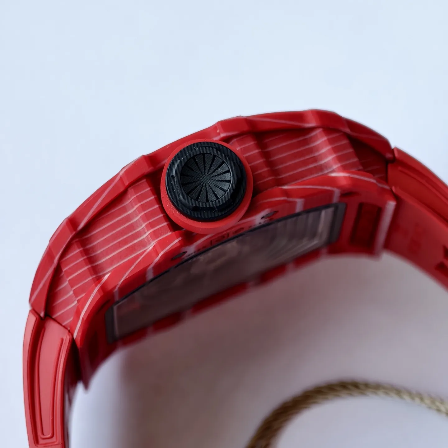 UMI RM 35-02 Rafael Nadal Red Quartz TPT Case Red Rubber Strap Replica Watch Right View