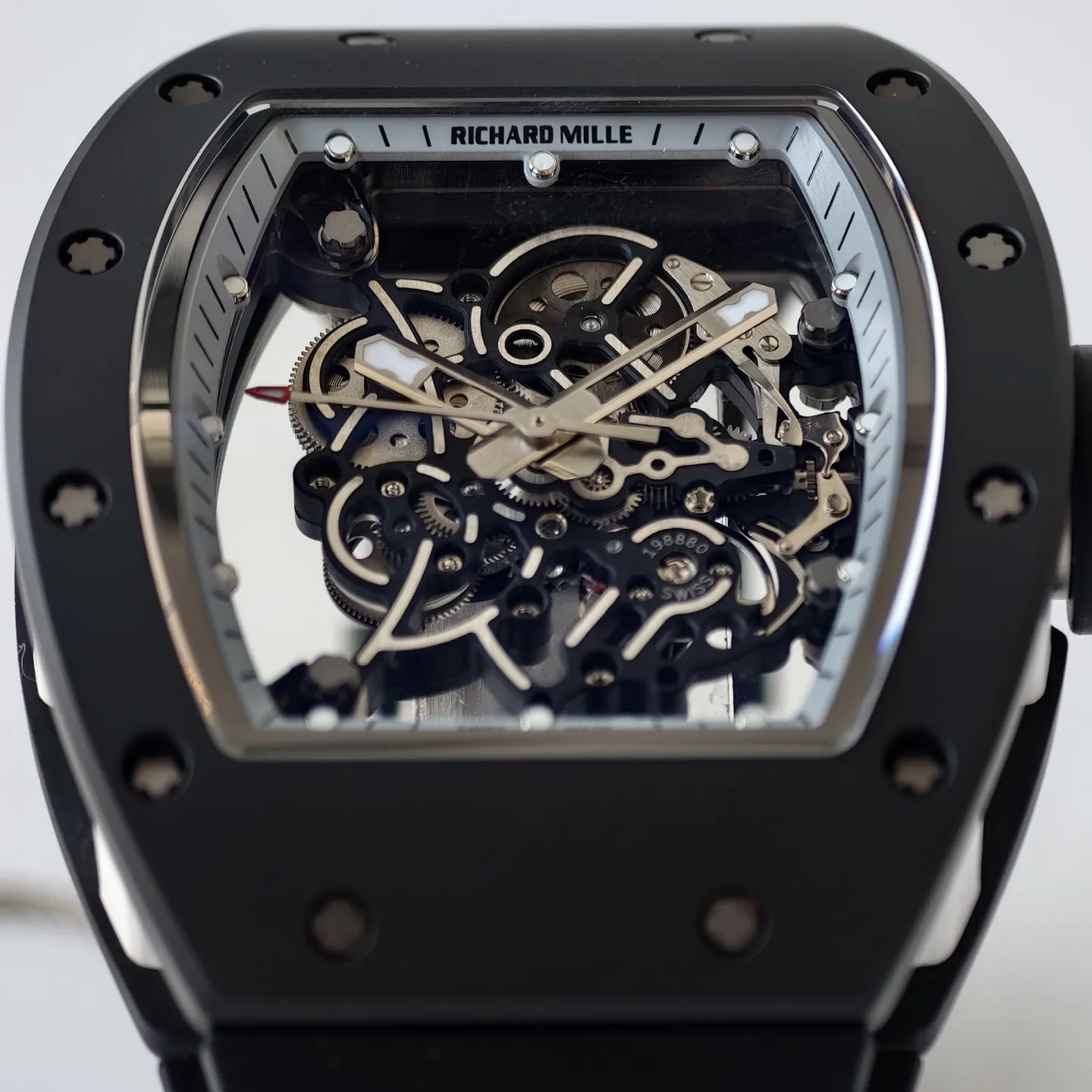 UMI Richard Mille RM055 Bubba Watson Replica RMUL2 Skeleton Dial Black Ceramic Titanium Luxury Watch - Dial detail 2