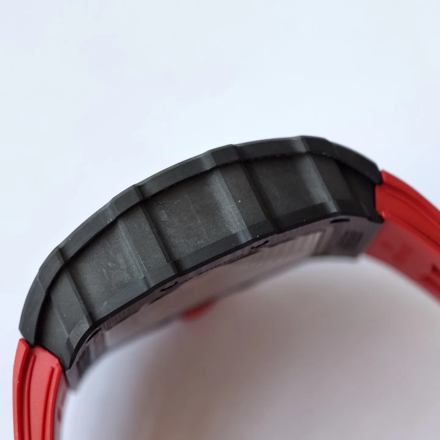 UMI Richard Mille RM 35-02 Rafael Nadal Carbon TPT Super Clone Watch -  Red Strap - Left Side