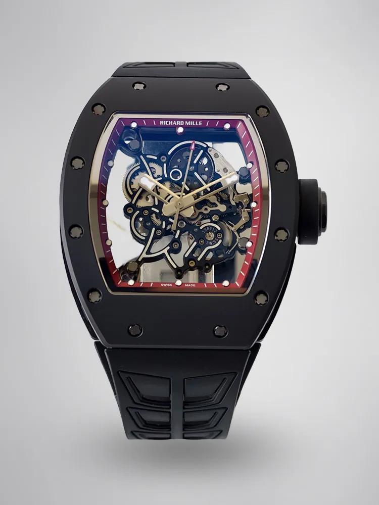 UMI Richard Mille RM 055 Bubba Watson Best Replica with Black Ceramic Case Red Flange RMUL2 Movement - Main image