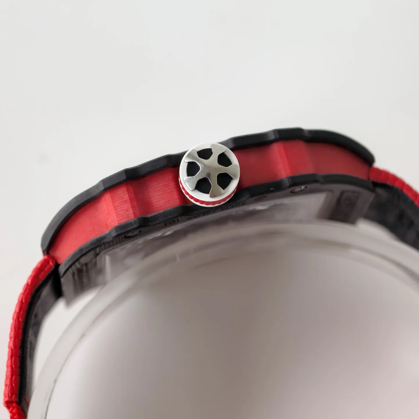UMI RM 67-02 Sebastien Ogier Black Forged Carbon Red Fabric Strap Replica Watch Right View