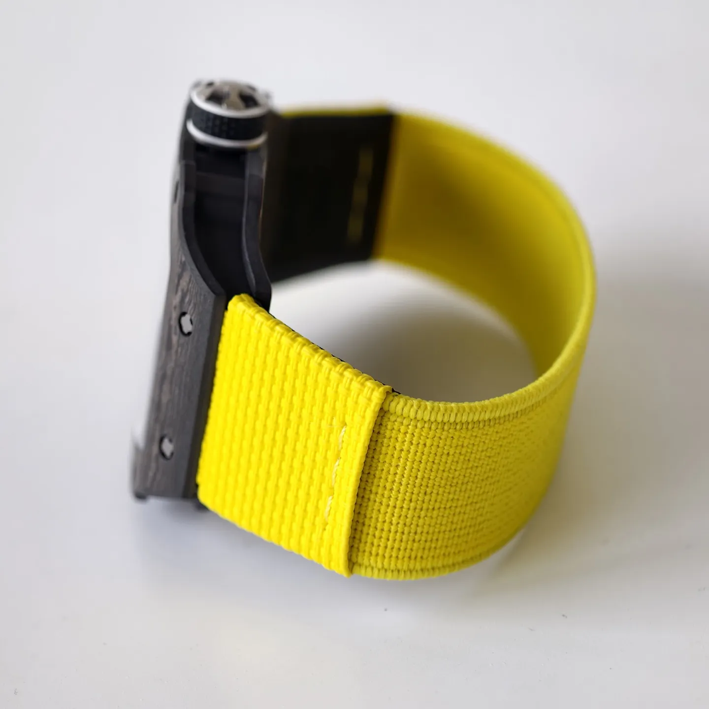UMI Richard Mille RM 67-02 UAE Edition Black Carbon TPT Yellow Strap Skeleton Replica Watch Strap